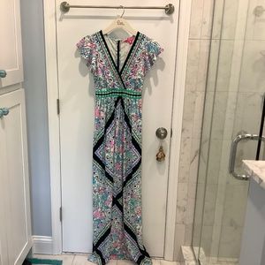 New with Tags LILLY PULITZER Let’s get wild engineered Roselle Maxi Dress SZ 00